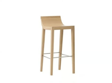 RDL BQ7298 - High oak stool with back by Andreu World - view 3
